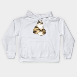 Cat - Persian - Calico Kids Hoodie